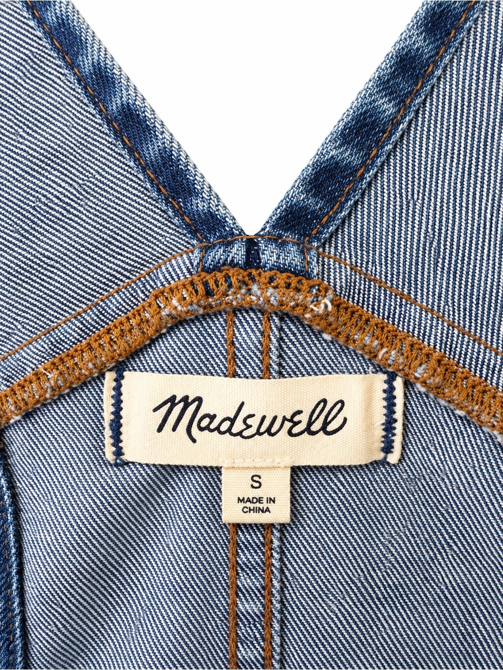 Madewell Denim Overalls Size Small Blue Jean Bib Overalls Cuffed Straight Leg